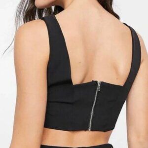 ASOS Black Zipper Corset Top